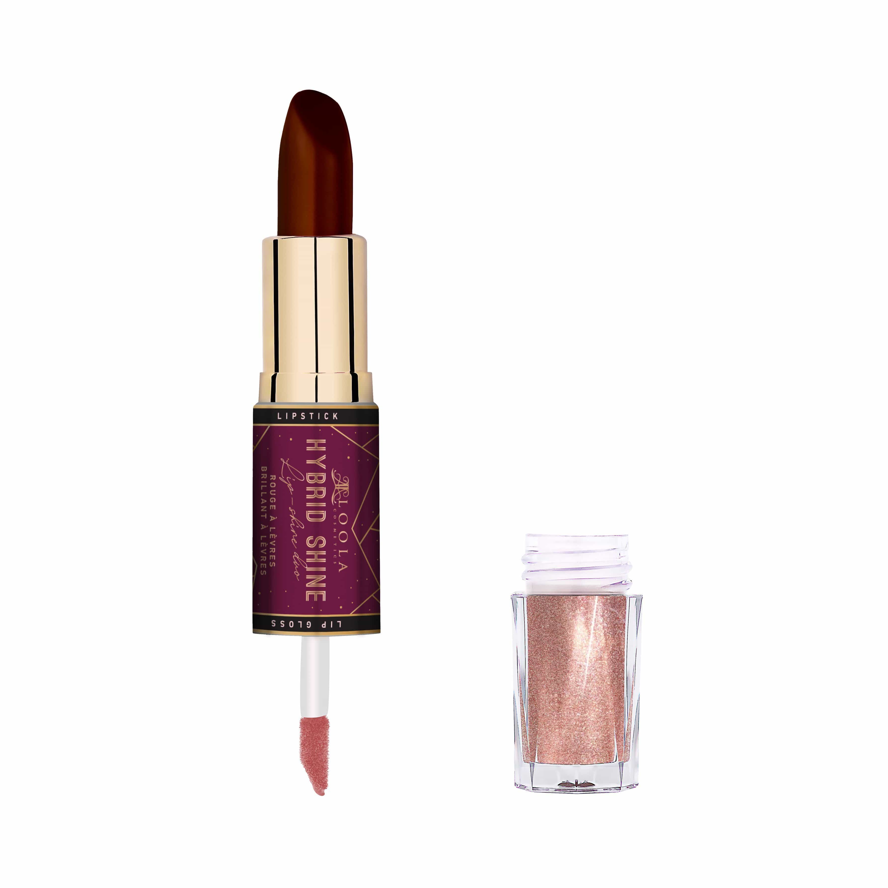 Rust Coast Hybrid Shine - Lipgloss and Lipstick Duo - Loolacosmetics