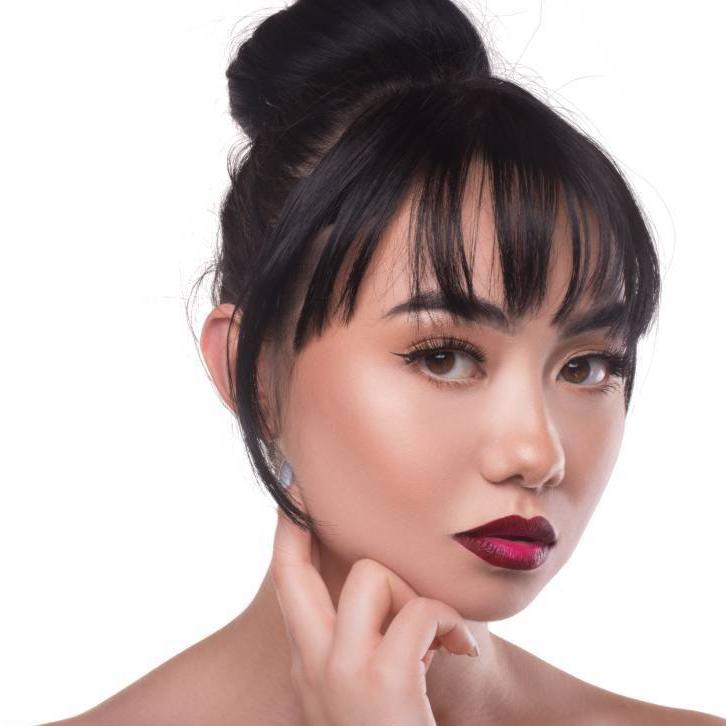 Shanghai Hybrid Lip Sculptor - Red Lipstick and Liquid Lipstick on Asian Model, Vibrant Red Lip Color for Medium Skin Tone